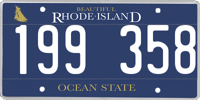 RI license plate 199358