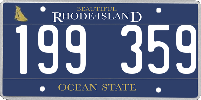 RI license plate 199359