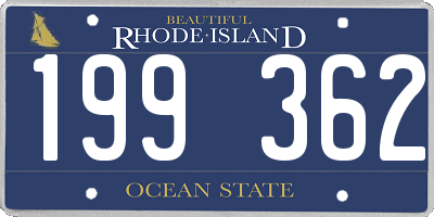 RI license plate 199362