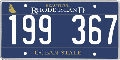 RI license plate 199367
