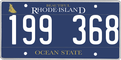 RI license plate 199368