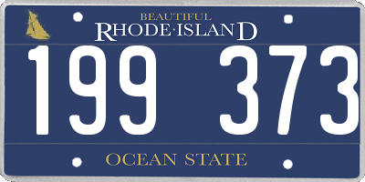 RI license plate 199373