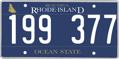 RI license plate 199377