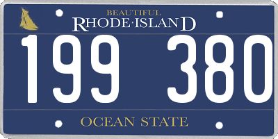 RI license plate 199380