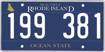 RI license plate 199381