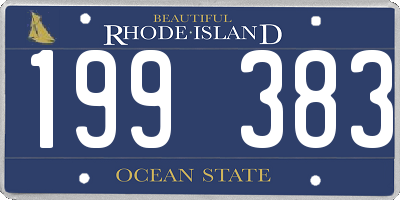 RI license plate 199383