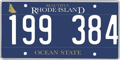 RI license plate 199384