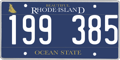 RI license plate 199385