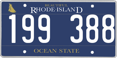 RI license plate 199388