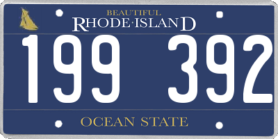 RI license plate 199392