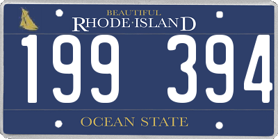 RI license plate 199394