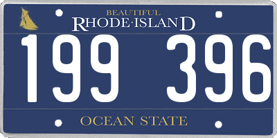 RI license plate 199396
