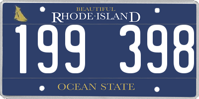 RI license plate 199398