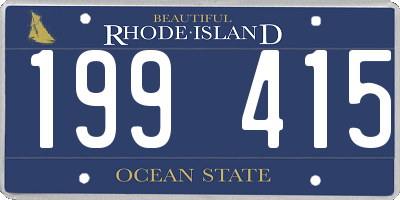 RI license plate 199415
