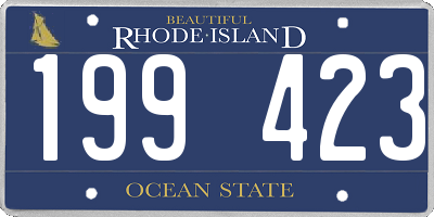 RI license plate 199423