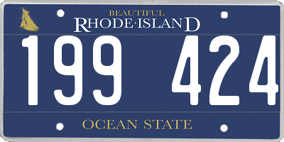 RI license plate 199424