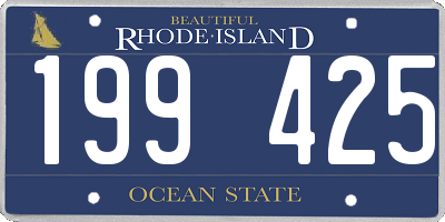RI license plate 199425