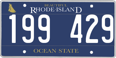 RI license plate 199429