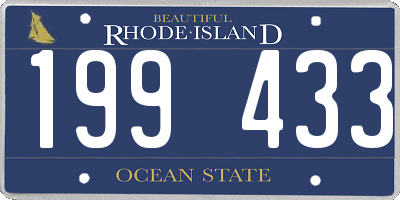 RI license plate 199433