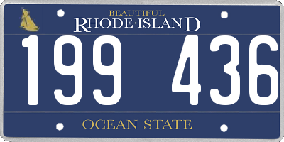RI license plate 199436