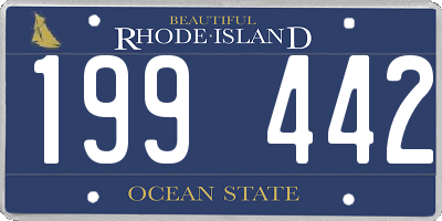 RI license plate 199442