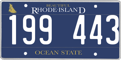 RI license plate 199443