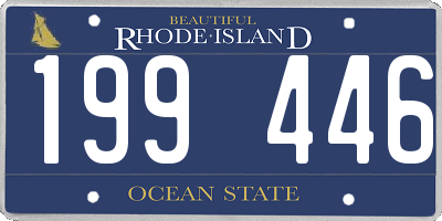 RI license plate 199446
