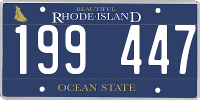 RI license plate 199447