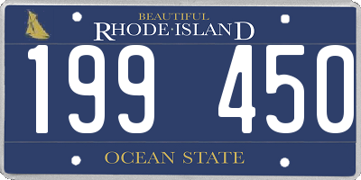 RI license plate 199450