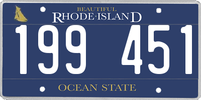 RI license plate 199451