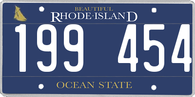 RI license plate 199454