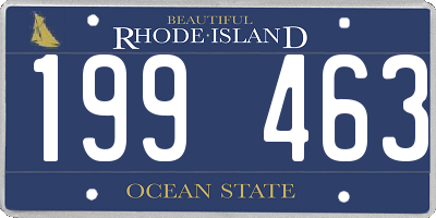 RI license plate 199463