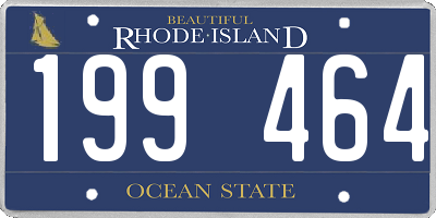 RI license plate 199464