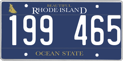 RI license plate 199465