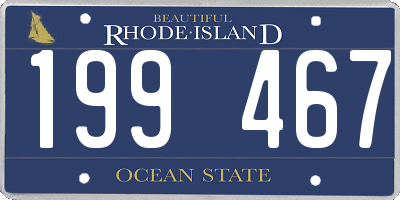 RI license plate 199467
