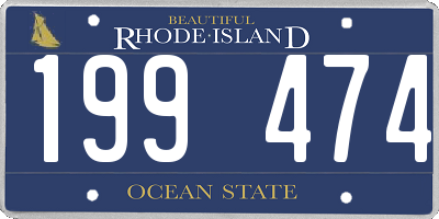 RI license plate 199474