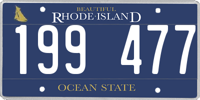 RI license plate 199477