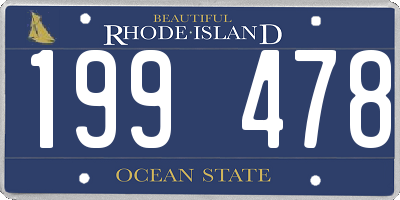 RI license plate 199478