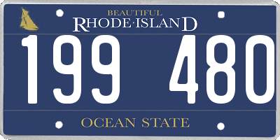 RI license plate 199480