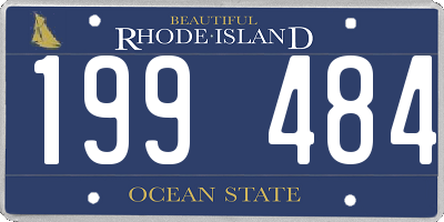 RI license plate 199484