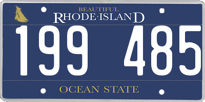 RI license plate 199485