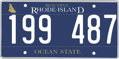 RI license plate 199487