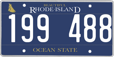 RI license plate 199488