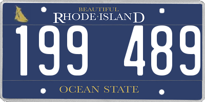 RI license plate 199489
