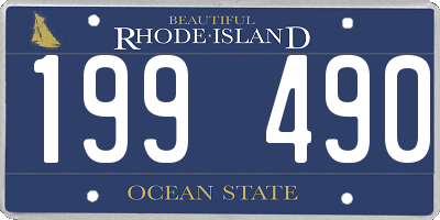 RI license plate 199490