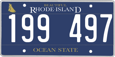 RI license plate 199497