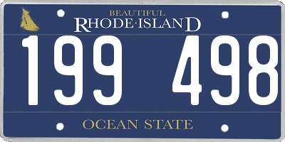 RI license plate 199498