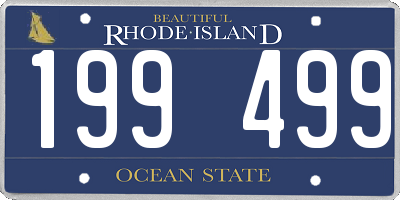RI license plate 199499