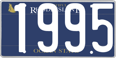 RI license plate 1995