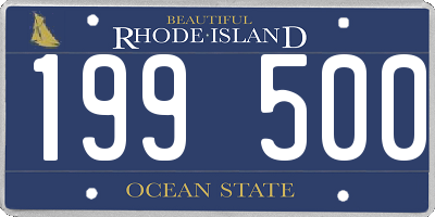RI license plate 199500